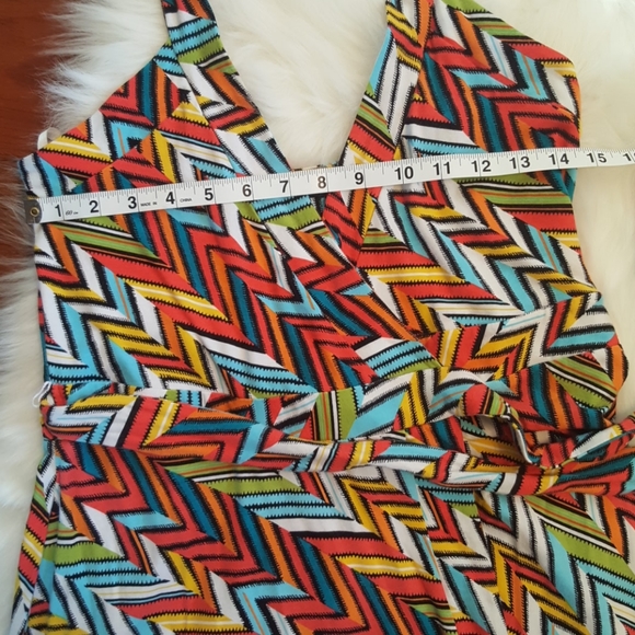 Gap Halter wrap dress in zigzag print - Picture 6 of 8